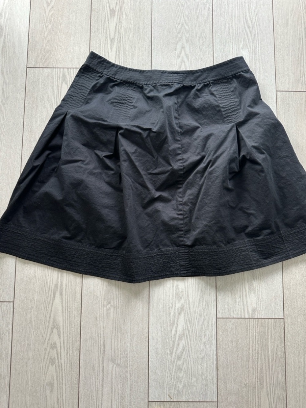 Talbots Black A-Line Skirt with Subtle Paneling